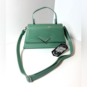 LIQUORBRAND Chevron Green Glitter Top
Handle Rumbler Handbag Purse